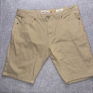 Tailor Vintage Connecticut New Canaan Men's Tan Slim Fit Chino‎ Shorts Size 38